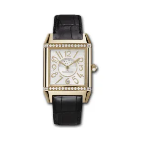 积家/Jaeger LeCoultre Reverso 翻转腕表系列  18k玫瑰金镶钻，~73颗~1.22 克拉 自动机械机芯
