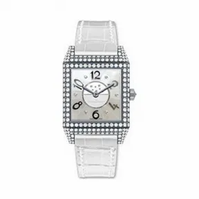 积家/Jaeger LeCoultre Reverso 翻转腕表系列  18k白金镶钻 自动机械机芯 女表 Q7053402