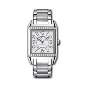 积家/Jaeger LeCoultre Reverso 翻转腕表系列  精钢镶钻，~36颗~0.58 克拉 自动机械机芯 女表 