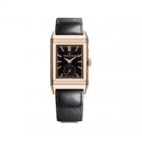 积家/Jaeger LeCoultre 45.6 x 27.4 MM 手动机械机芯 玫瑰金款Reverso Tribute Small Seconds翻转系列小秒针手动上链男士腕表Q713257J