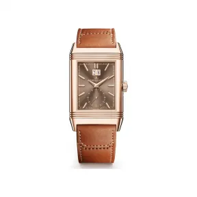 积家/JaegerLeCoultre Reverso Tribute Geographic翻转系列地理学家男士腕表玫瑰金款 - Q714256J | 