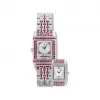 积家/Jaeger LeCoultre Reverso Duetto 系列 33 x 20.5 мм 白金 手动机械机芯 女表 qa266308