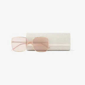 Jimmychoo/吉米周 ALIANAS 59 -铜金裸粉色微光闪耀方框太阳镜 ALIANAS59EPY30C7481