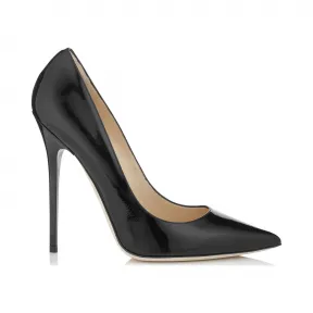 Jimmychoo/吉米周 黑色漆皮尖头名牌浅口鞋 ANOUKPAT010003