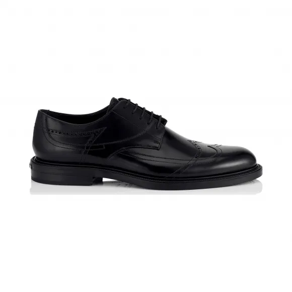 Jimmychoo/吉米周 黑色闪亮小腿系带鞋 ANSELSNC010003
