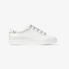 Jimmychoo/吉米周 ANTIBES/F | 珍珠饰白色低帮运动鞋 ANTIBESFQYF081101