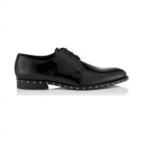 Jimmychoo/吉米周 黑色漆皮系带鞋  AXELPAT010003