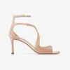 Jimmychoo/吉米周 AZIA 75 | 芭蕾粉色闪粉面料凉鞋 AZIA75TAI110323