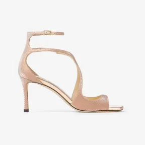 Jimmychoo/吉米周 AZIA 75 | 芭蕾粉色闪粉面料凉鞋 AZIA75TAI110323