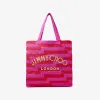 Jimmychoo/吉米周 桃红色椒红色拼色 Avenue 钩针编织托特包 BEACHTOTENSBXD0C9937