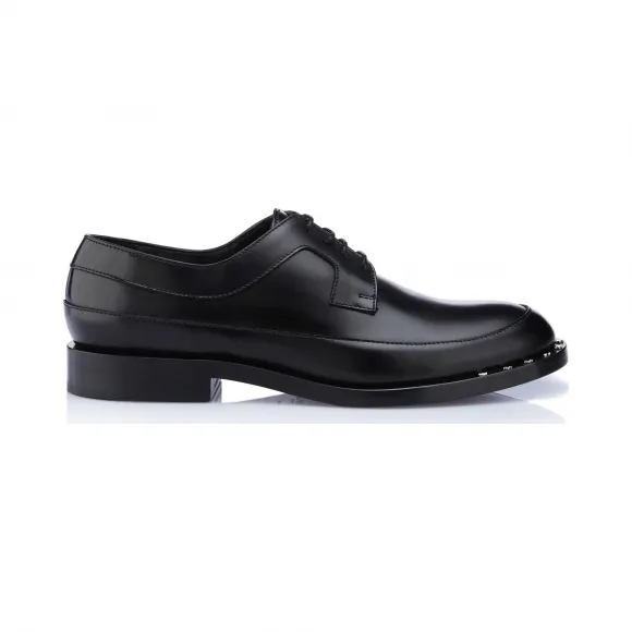 Jimmychoo/吉米周 黑色金属混色擦色皮革星形贴边乐福鞋 BENIEEU000071