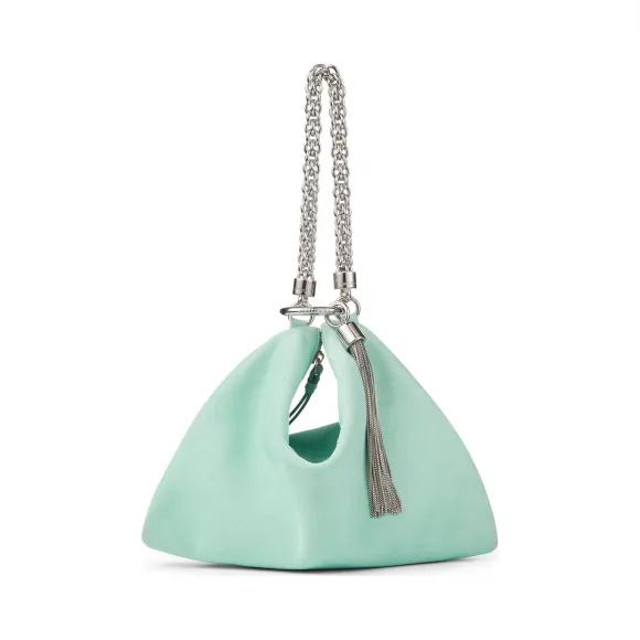 Jimmychoo/吉米周 浅薄荷绿色麂皮手拿包  CALLIESUE035074