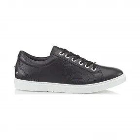 Jimmychoo/吉米周 Jimmy Choo星形logo压纹黑色皮革低帮运动鞋 Logo 压纹  CASHEJL010003