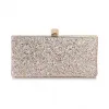 Jimmychoo/吉米周 紫色混色斑点闪粉面料手拿包，装饰方形搭扣  CELESTESKGA051321