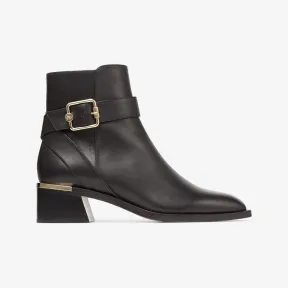 Jimmychoo/吉米周 CLARICE 45踝靴-黑色磨面皮踝靴 CLARICE45SQM000074