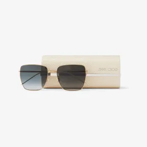 Jimmychoo/吉米周 微光闪耀玫瑰金色方框太阳镜  DAHLAFSK59E000101314