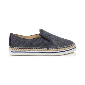 Jimmychoo/吉米周 浅靛蓝色牛仔布帆布鞋 DAWNDEM040997
