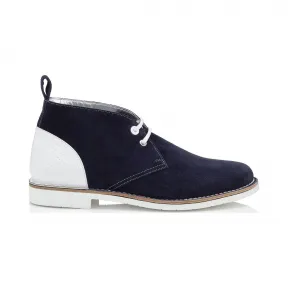 Jimmychoo/吉米周 制服蓝色麂皮沙漠靴 DOUGLASSUE041131