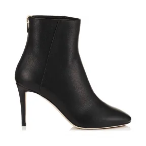 Jimmychoo/吉米周 黑色粒纹小牛皮踝靴 DUKE85GRC010003