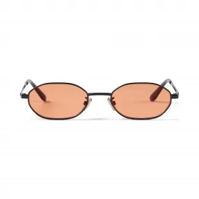 Jimmychoo/吉米周 黑色金属边框橘色渐变镜面时尚太阳眼镜  EDS52E807090756