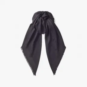 Jimmychoo/吉米周 EMANI-黑色真丝拼羊毛提花披巾 EMANIH6S077280S728012555