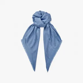 Jimmychoo/吉米周 EMANI披巾-烟青色真丝拼羊毛提花披巾 EMANIH6S077280S728043506