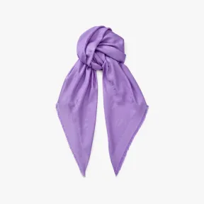 Jimmychoo/吉米周 EMANI披巾-紫藤色真丝拼羊毛提花披巾 EMANIH6S077280S728051592