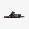 Jimmychoo/吉米周 ETTA CITY SANDAL | JC 字母印花烟灰色皮革凉鞋 ETTACITYSANDALXPO0C9972