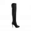Jimmychoo/吉米周 黑色粒面小牛皮过膝靴 HAYLEY100GRC010003