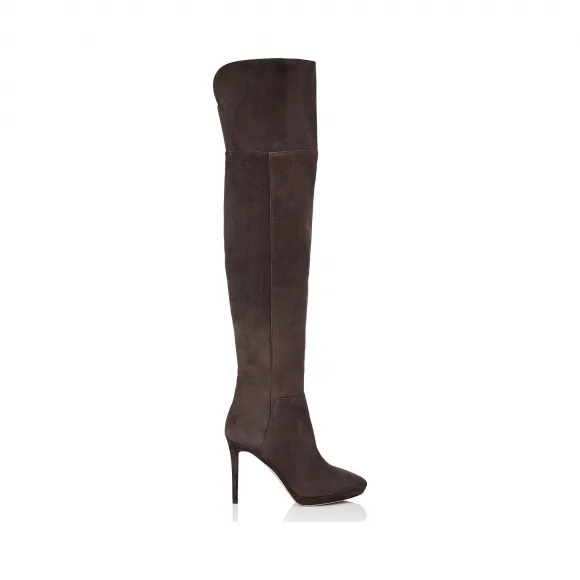 Jimmychoo/吉米周 Paloma麂皮杏仁趾过膝靴 HAYLEY100SUE020031