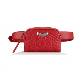 Jimmychoo/吉米周 星形铆钉红色星形凸纹提花纳帕羊皮相机包  HELIACAMERABAGTMN060016