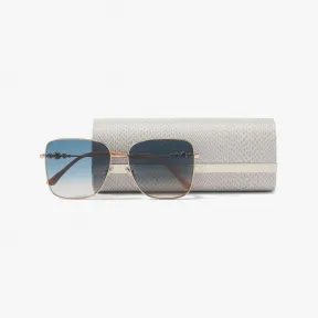Jimmychoo/吉米周 HESTER-密桃粉色镜片铜金色方框太阳镜 HESTERS59EBKU0C7479