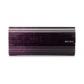 Jimmychoo/吉米周 黑色和香槟色降解闪光压克力手拿包 j000045501001
