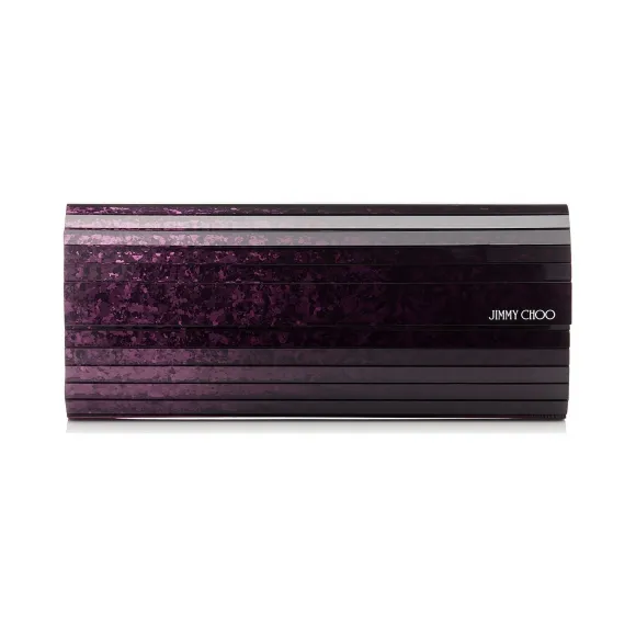 Jimmychoo/吉米周 黑色和香槟色降解闪光压克力手拿包 j000045501001