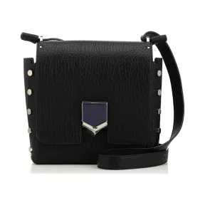 Jimmychoo/吉米周 黑色粒状皮革和Nappa斜背包 j000055817001