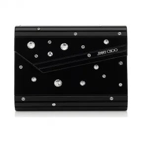 Jimmychoo/吉米周 黑色亚克力多晶体手拿包 j000056089001