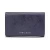 Jimmychoo/吉米周 海军蓝蚀刻金属感皮革欧式钱包 j000060761001