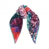 Jimmychoo/吉米周 紫红色和稻草棕榈印花真丝围巾 j000063576001
