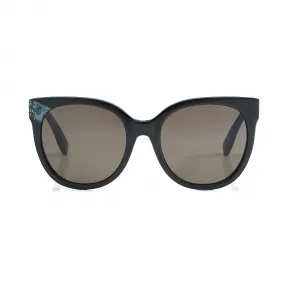 Jimmychoo/吉米周 黑色醋酸纤维猫眼太阳镜，带闪光细节 j000068112001