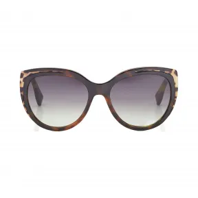 Jimmychoo/吉米周 哈瓦那（Havana）棕色和动物图案圆形镜框太阳镜 j000068119001