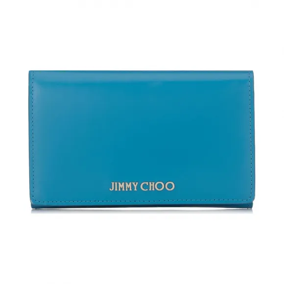 Jimmychoo/吉米周 机器人蓝色Spazzolato皮革欧式钱包 j000069686001