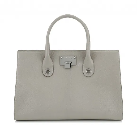 Jimmychoo/吉米周 黑色柔软粒面皮革手提袋 J000070587001