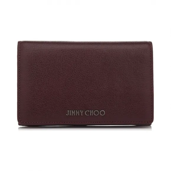 Jimmychoo/吉米周 波尔多软粒山羊皮革欧式钱包 j000070885001