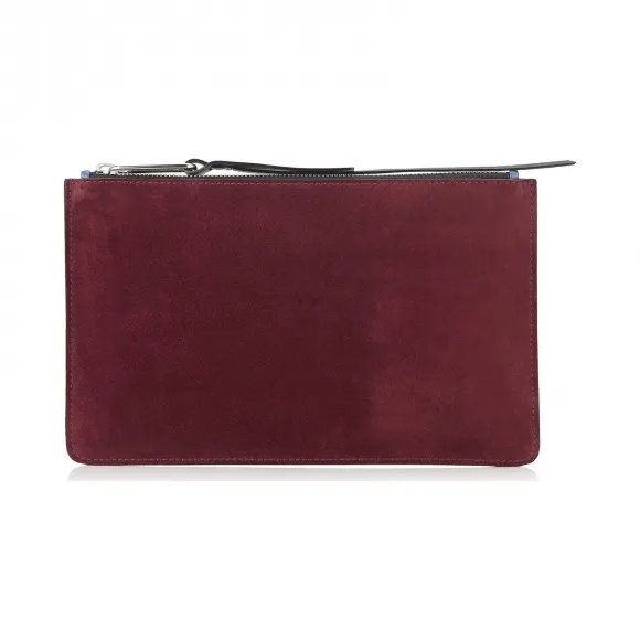 Jimmychoo/吉米周 紫罗兰色蓝色纳帕皮和波尔多绒面革小配件 j000070998001