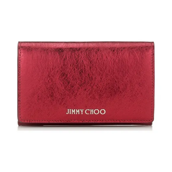 Jimmychoo/吉米周 罂粟蚀刻金属皮革欧式钱包 j000073356001