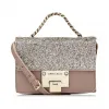 Jimmychoo/吉米周 轻巧摩卡斑点闪光和软粒山羊皮革迷你斜挎包 j000078755001