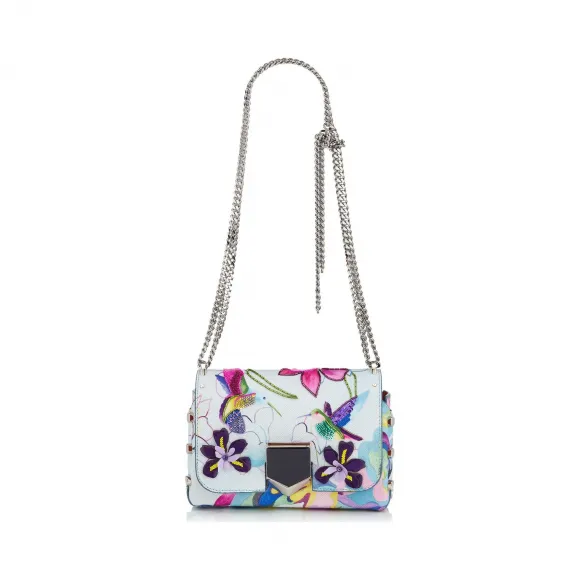 Jimmychoo/吉米周 蜂鸟印花帆布与刺绣肩包 j000084086001