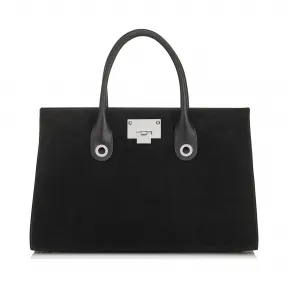 Jimmychoo/吉米周 黑色和Cosmos麂皮手提袋 j000086253001