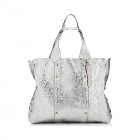 Jimmychoo/吉米周 铂金金属粒面皮革手提袋 J000088025001