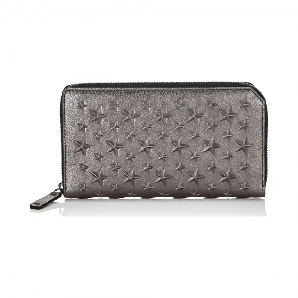 Jimmychoo/吉米周 压花星星古铜色金属纳帕钱包 J000090089001